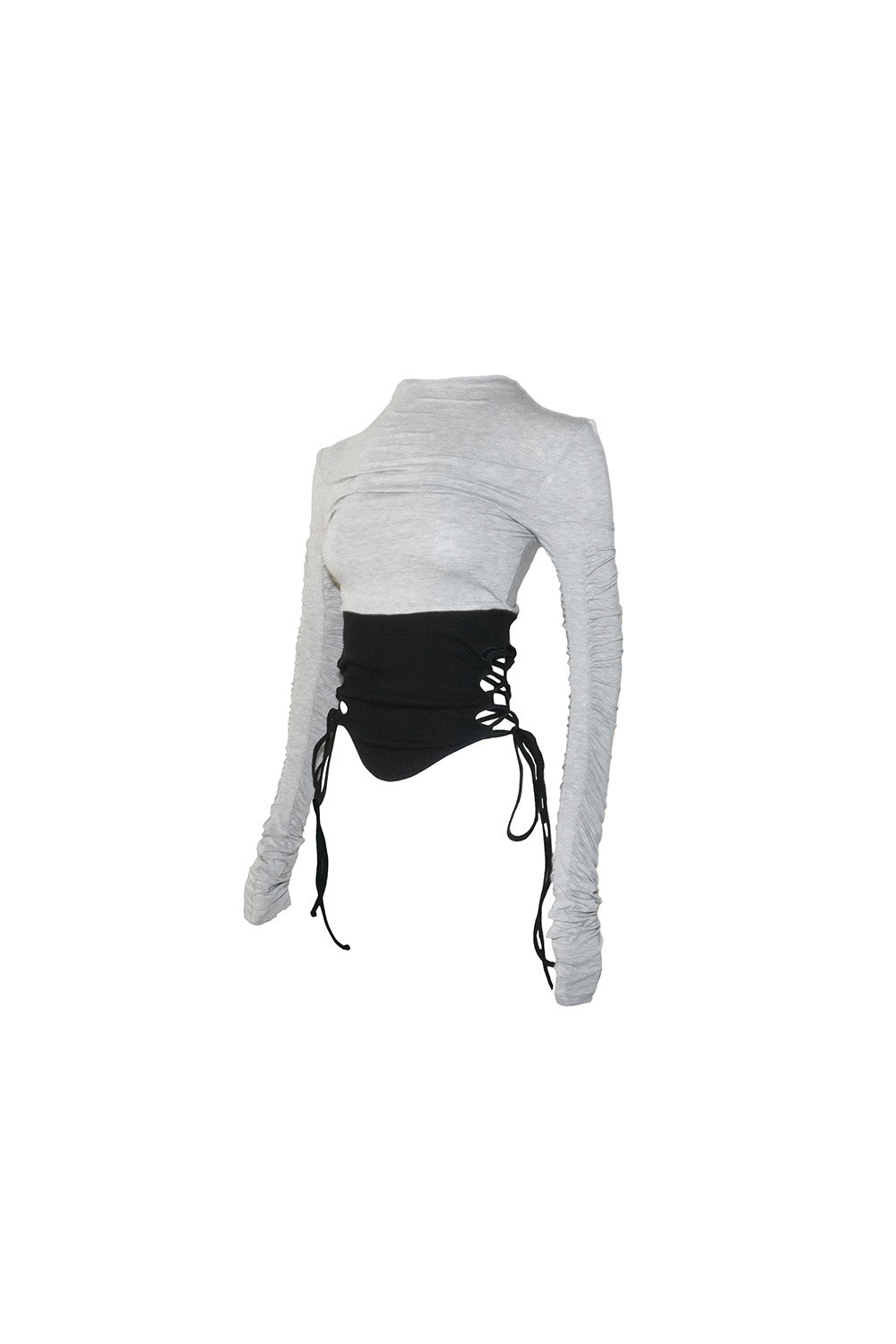 THEREDTHREAD / ザレッドスレッド】S split hem lace up tops