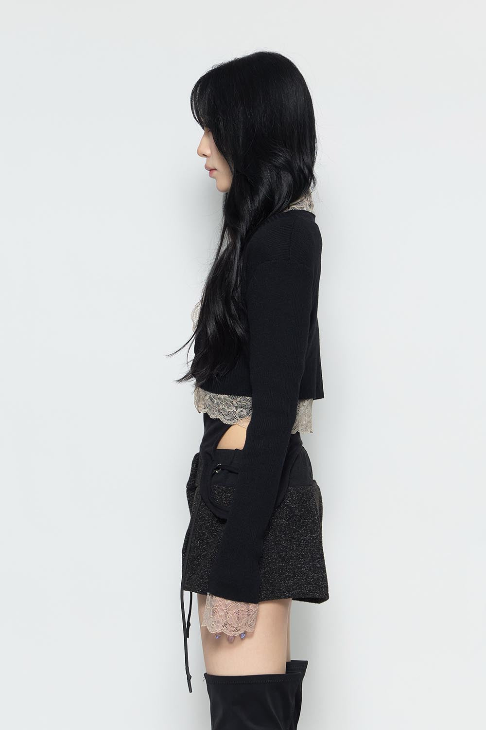 THEREDTHREAD / ザレッドスレッド】S framed lace tops