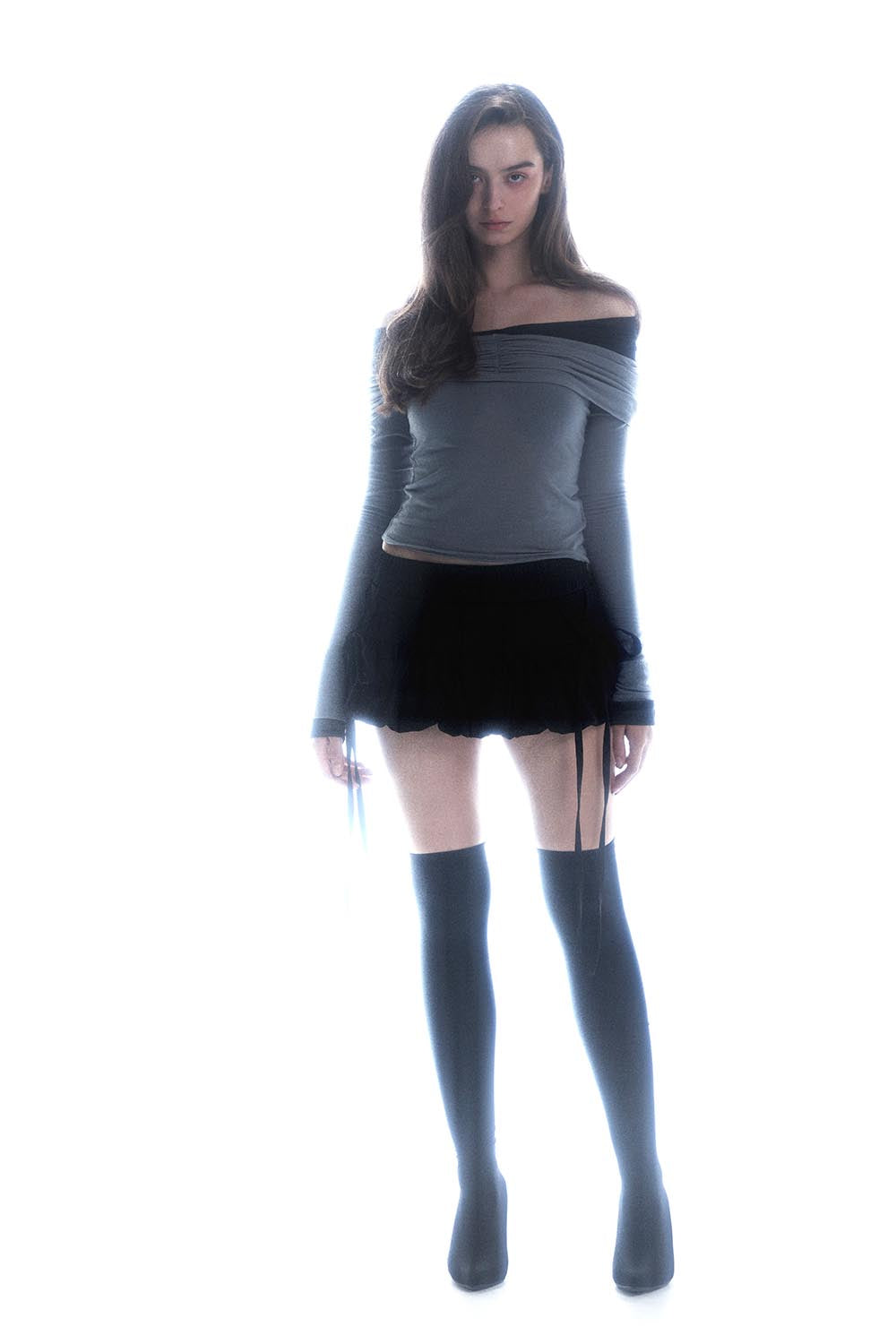 THEREDTHREAD / ザレッドスレッド】S twist off shoulder tops