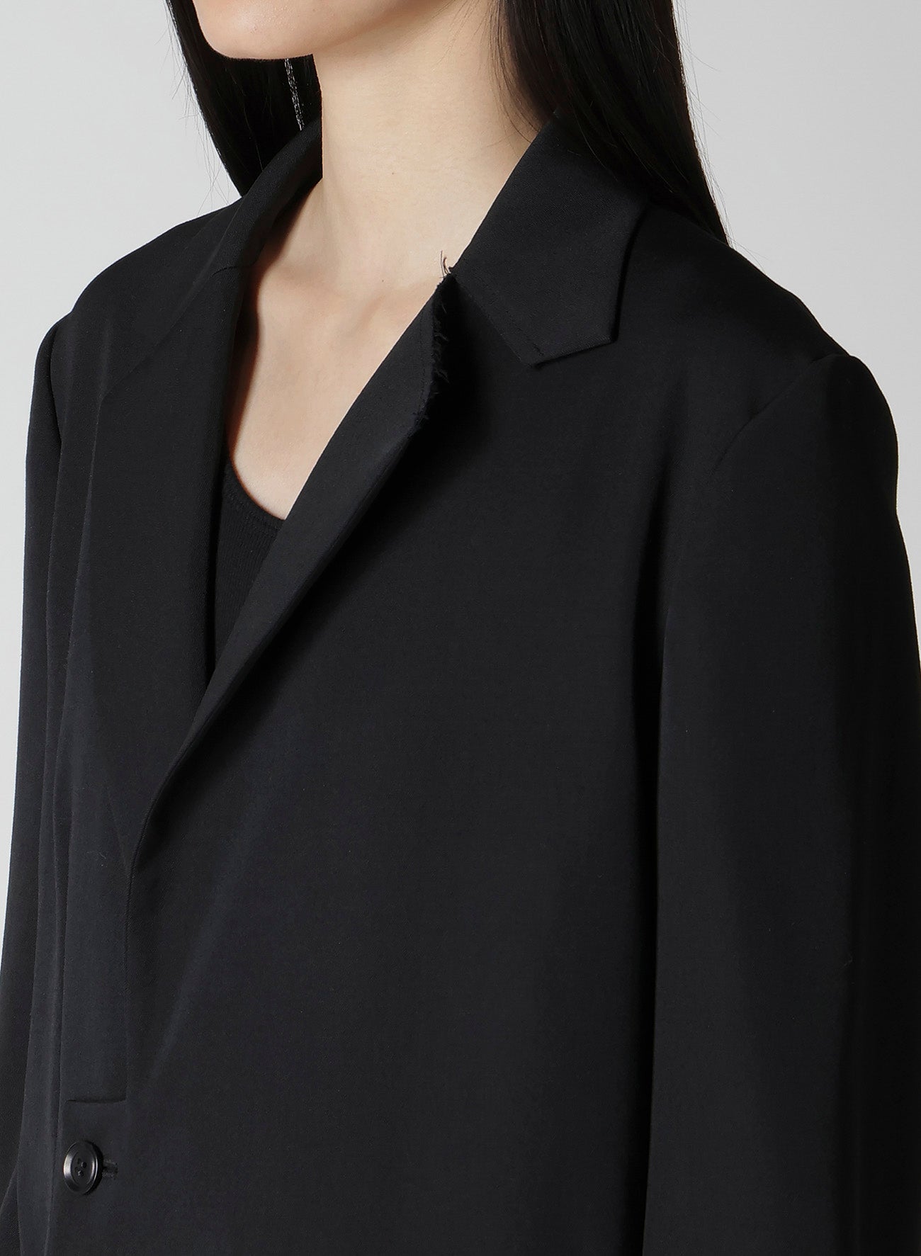WOOL GABARDINE ASYMMETRIC JACKET – THE SHOP YOHJI YAMAMOTO