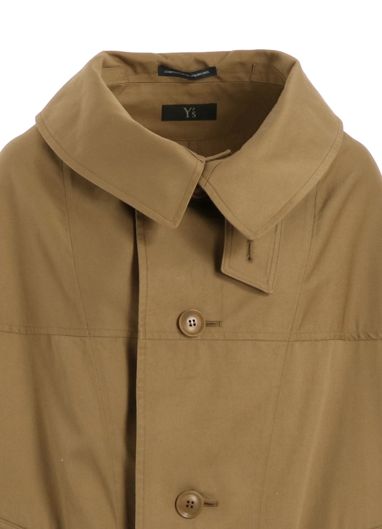 Y's BORN PRODUCT] COTTON TWILL LONG CAPE COAT – THE SHOP YOHJI