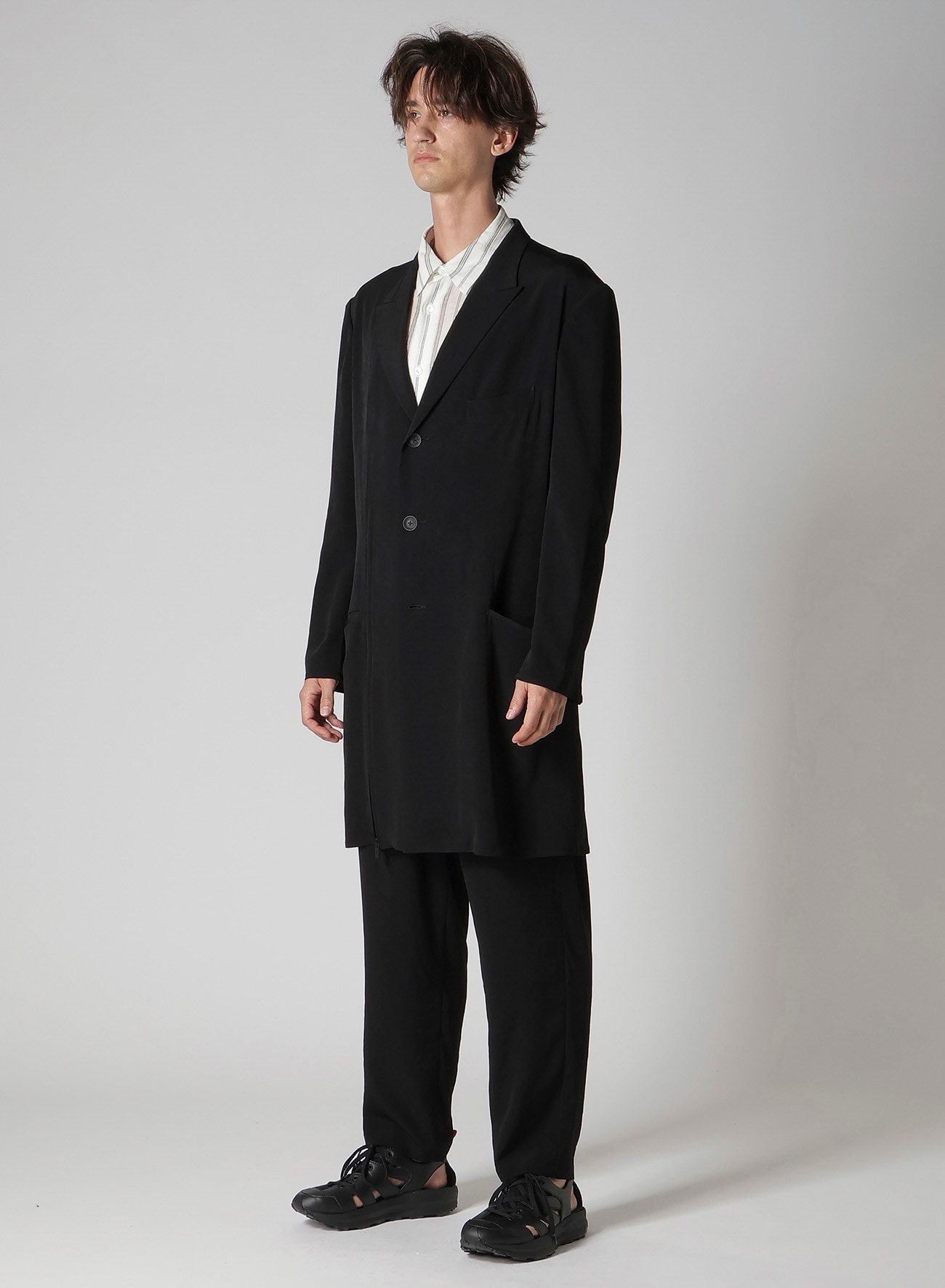 TA TUXEDO PEAKED LAPEL ZIP OPENED JACKET(S Black): Yohji Yamamoto
