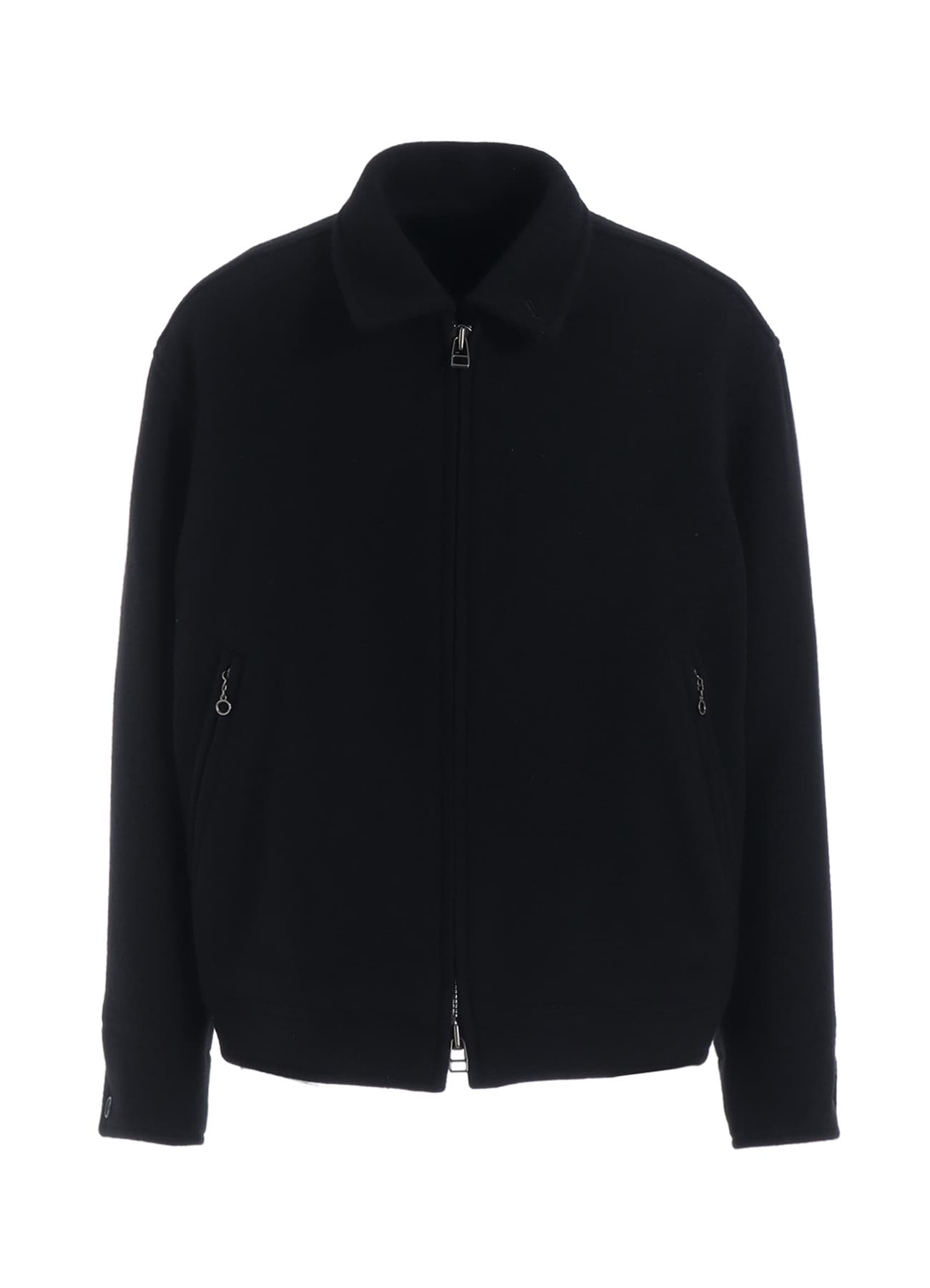 DOUBLE-WEAVE MELTON OVERSIZED ZIPPER BLOUSON(L Black): S'YTE｜THE
