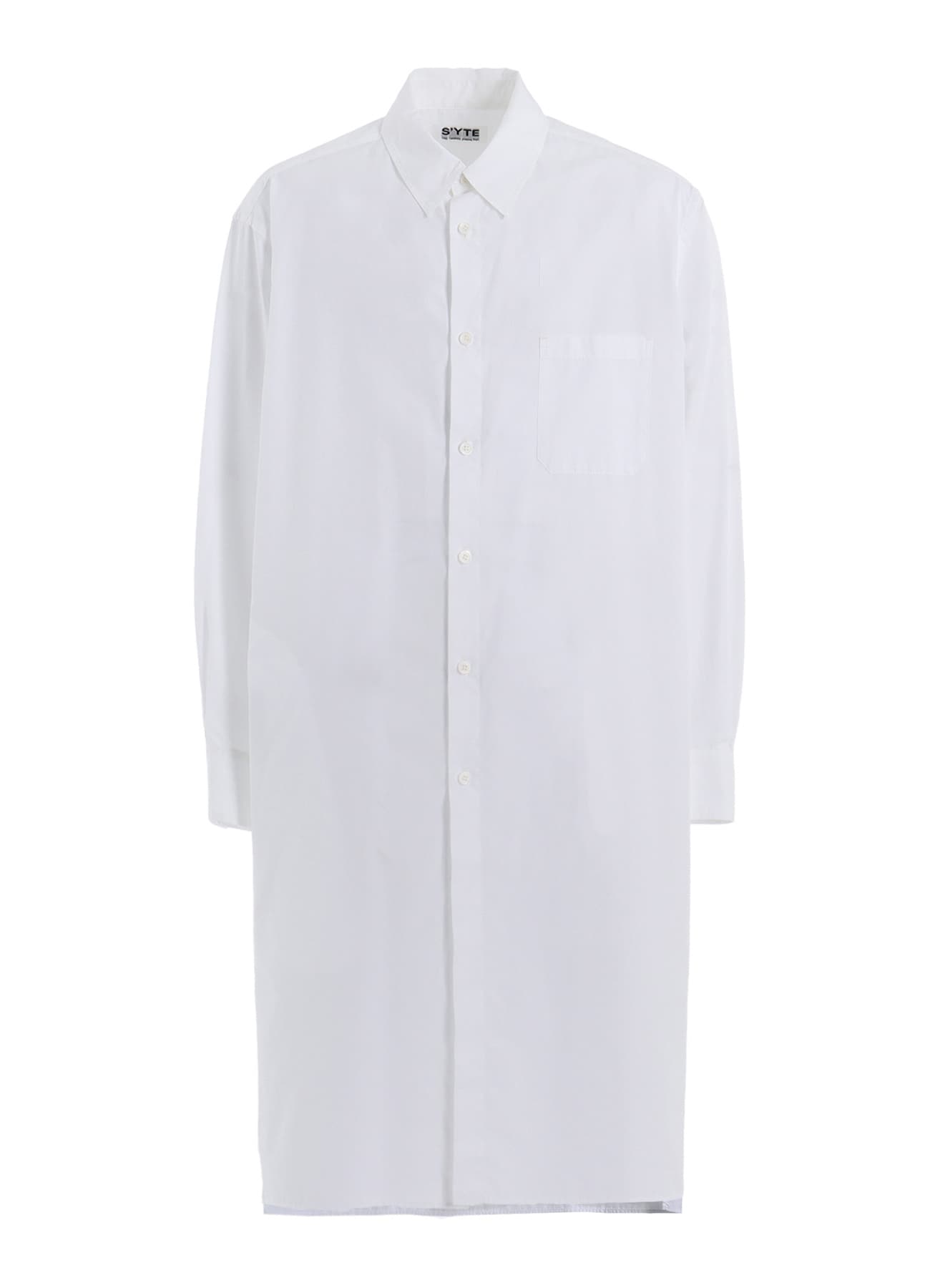 COTTON BROAD REGULAR COLLAR LONG SHIRT(M White): S'YTE｜THE SHOP