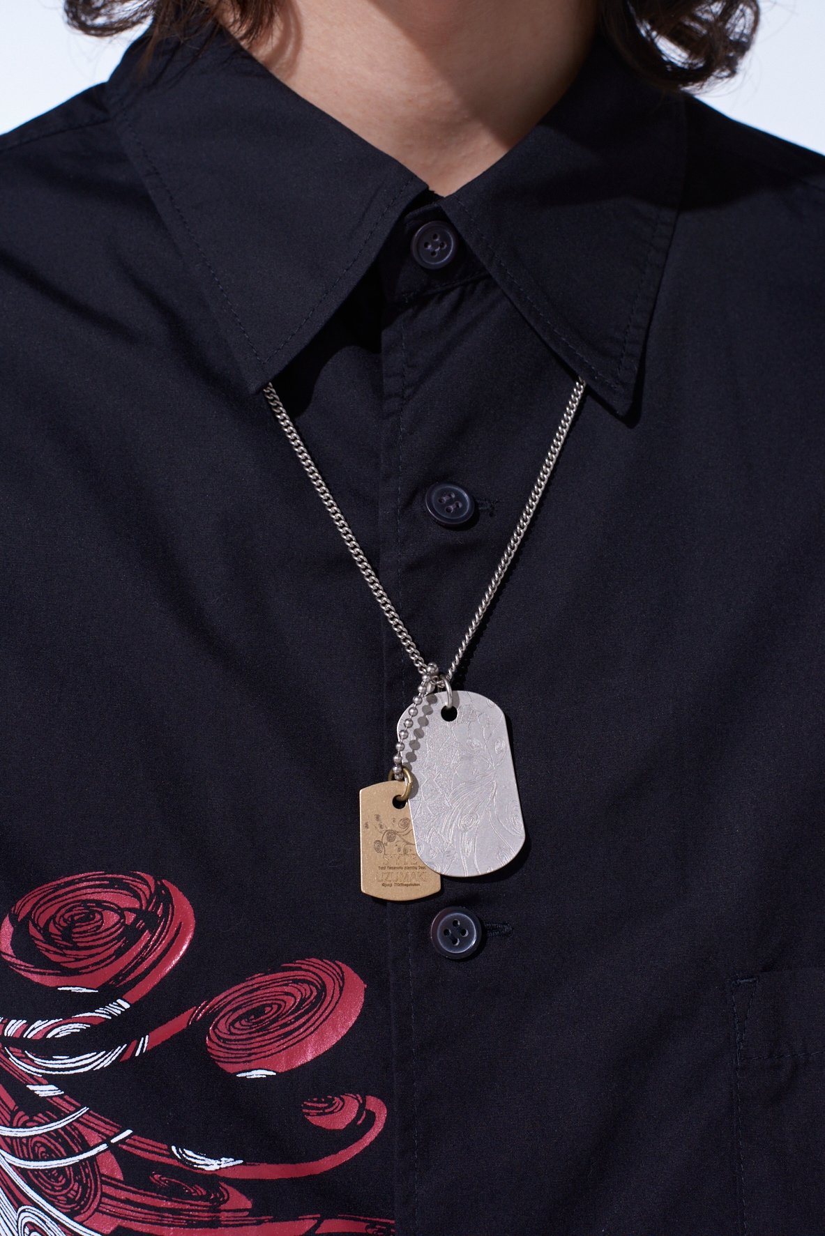 S'YTE × Junji ITO -UZUMAKI- KIRIE WEARING YOHJI YAMAMOTO DOG TAG