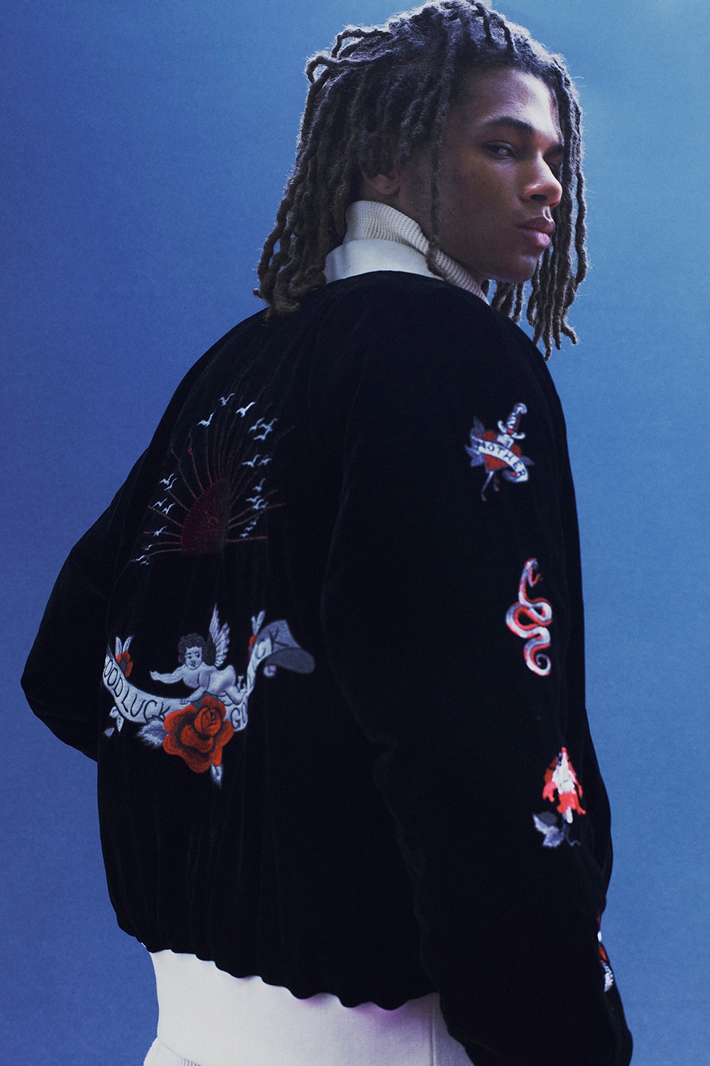 S'YTE X TAION EMBROIDERY QUILTED DOWN REVERSIBLE BOMBER JACKET(S