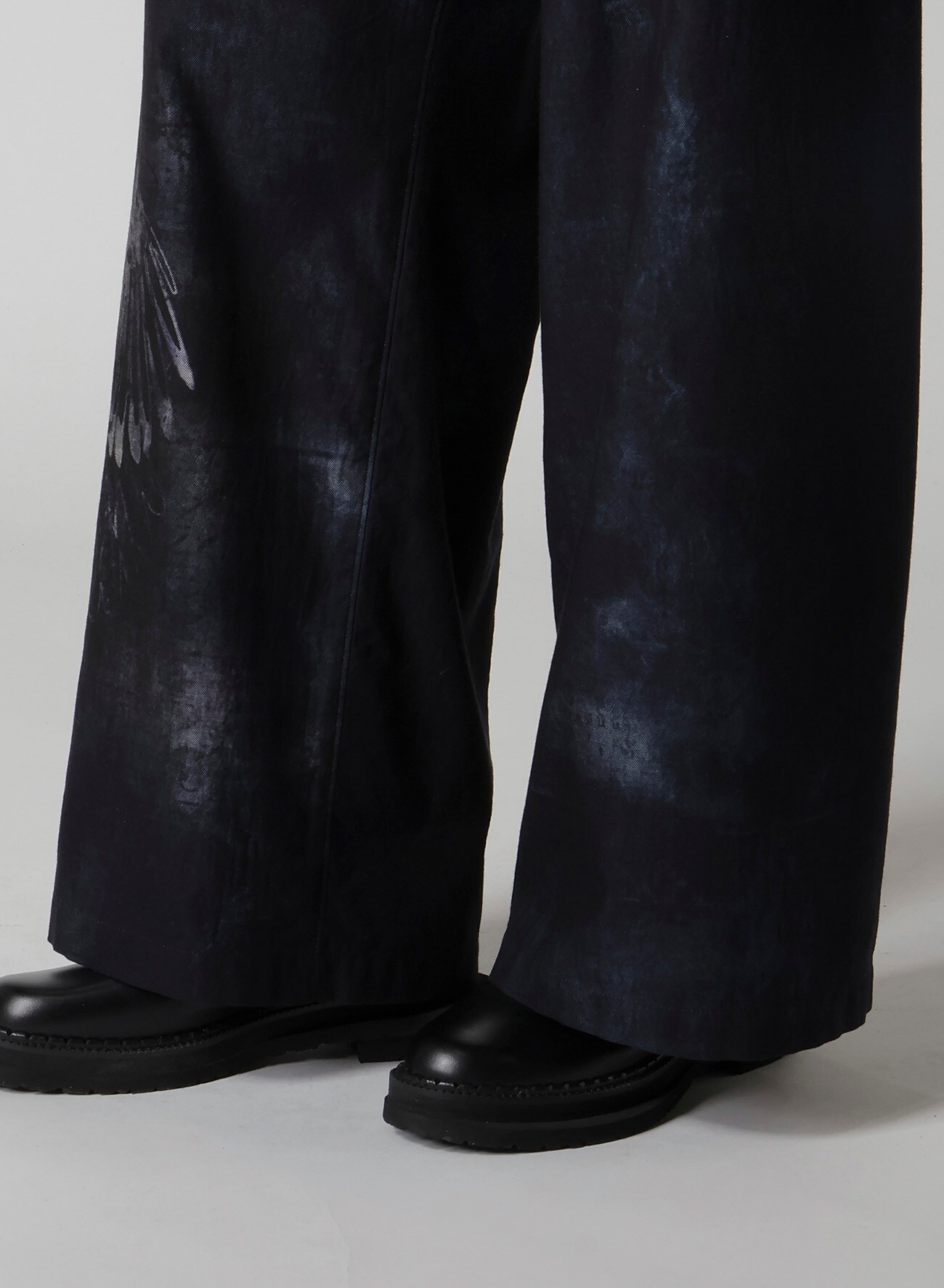 BIRD PRINT DENIM LONG STRAIGHT PANTS(XS Navy): Soldes｜THE SHOP