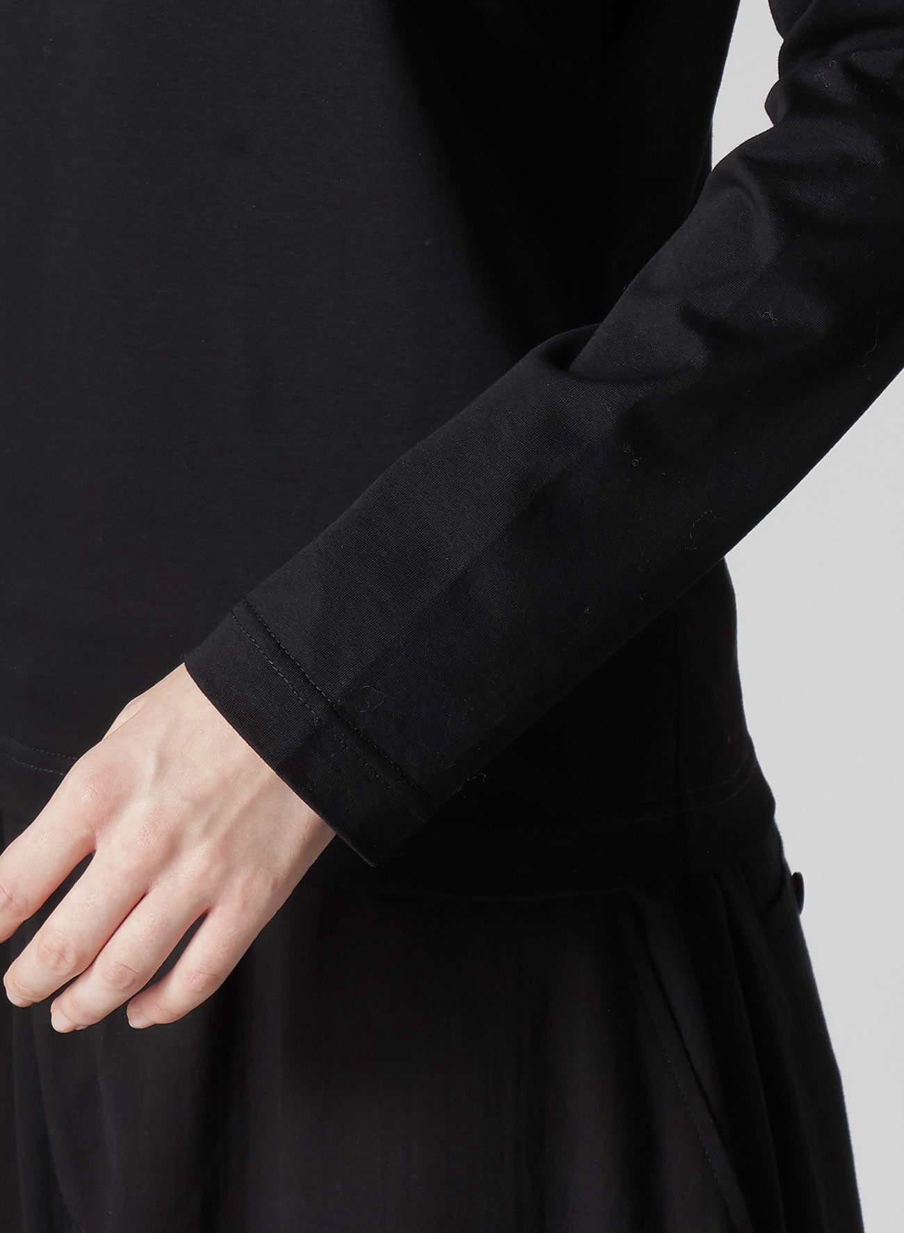 COTON JERSEY Y'S STITCH LONG SLEEVE T(S Black): Soldes｜THE SHOP