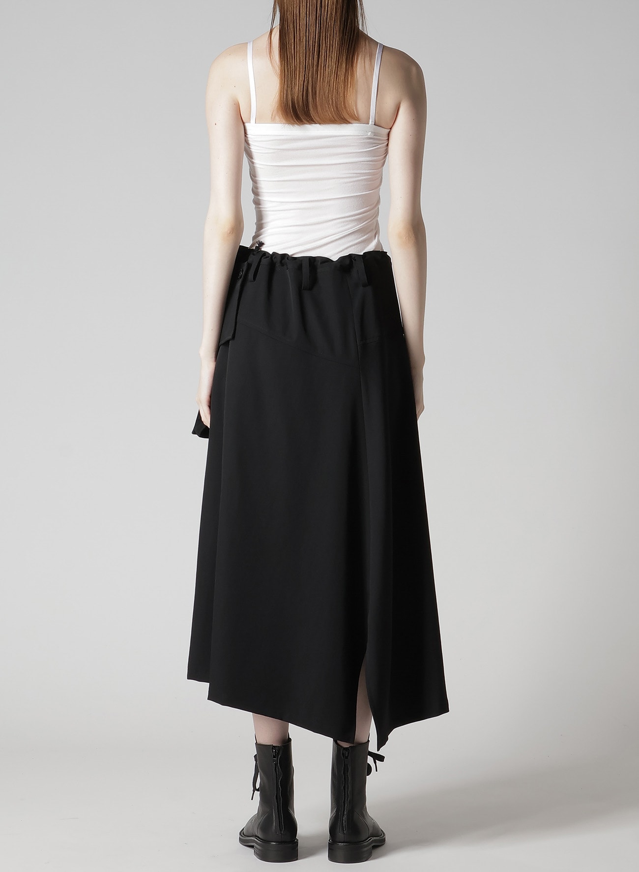 WOOL GABARDINE Y BIG FLAP SKIRT(XS Black): Y's｜THE SHOP YOHJI