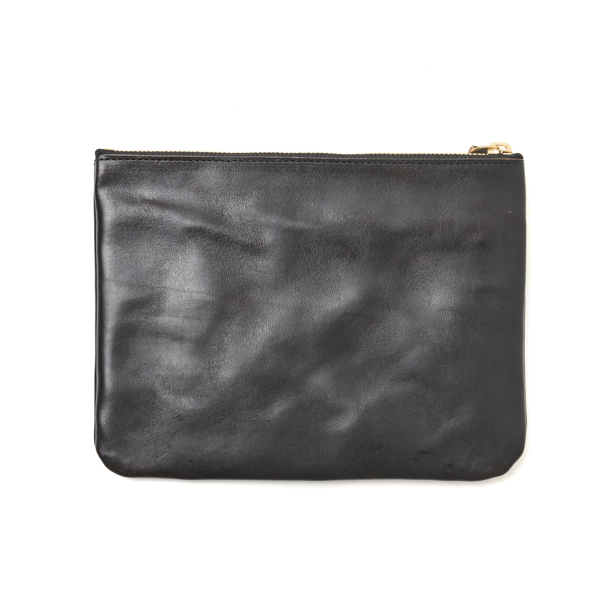 SQUARE ZIP & SNAP POUCH size M -BLACK LEATHER – THE BOOTS SHOP ONLINE
