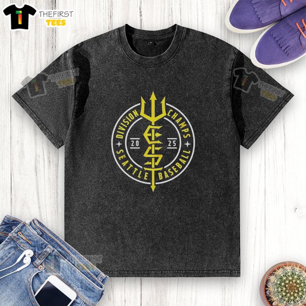 Top Seattle Mariners Baseball 2025 Division Champs Trident T-Shirt