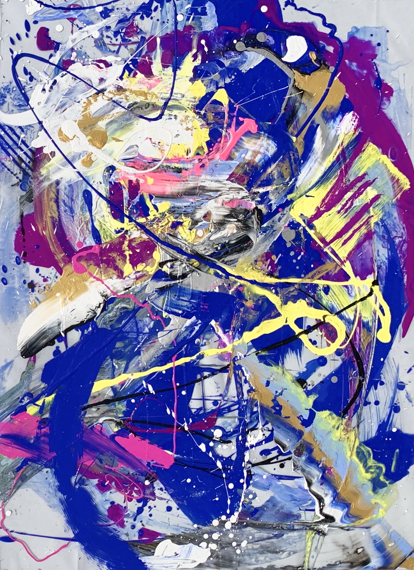 Action Painting〖 Free Yourself 〗抽象画 / アクリルボード2枚組