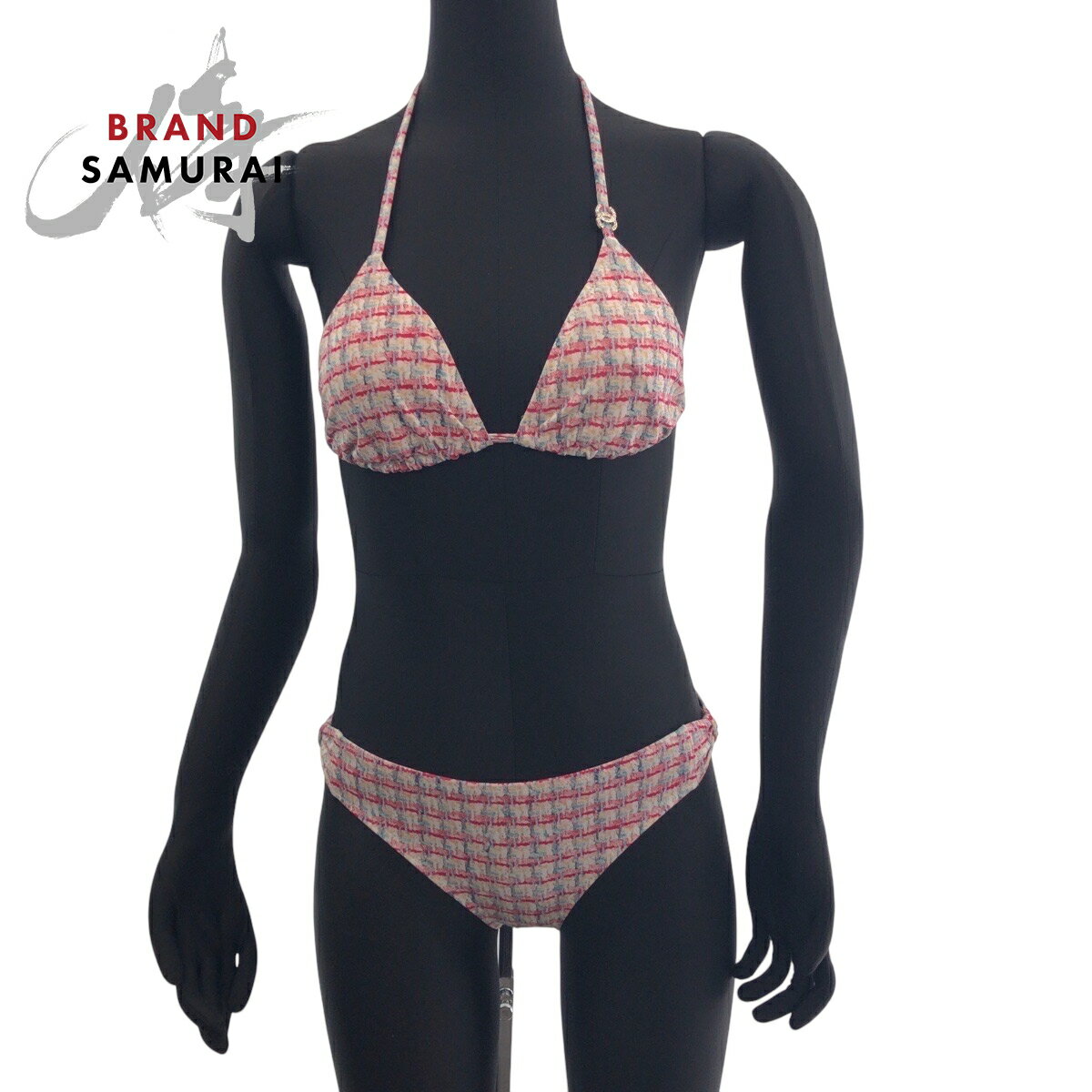 CHANEL シャネル水着ストライプ36