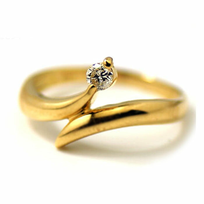 楽天市場】【リングサイズ4号】ピンキーリング K18 ダイヤモンド