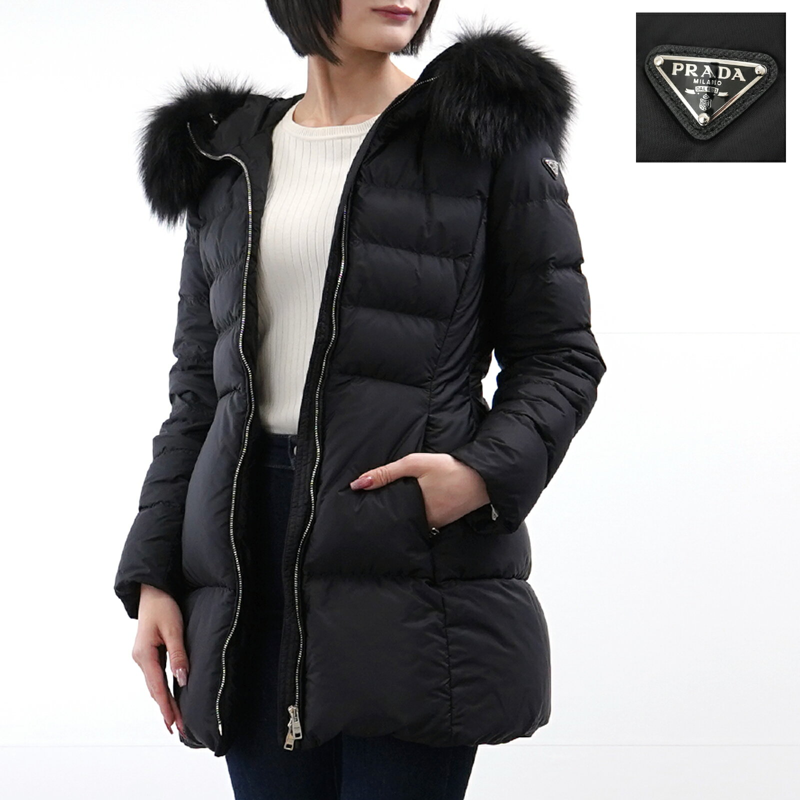 楽天市場】ダウンジャケット（ブランドプラダ・カラーブラック）の通販