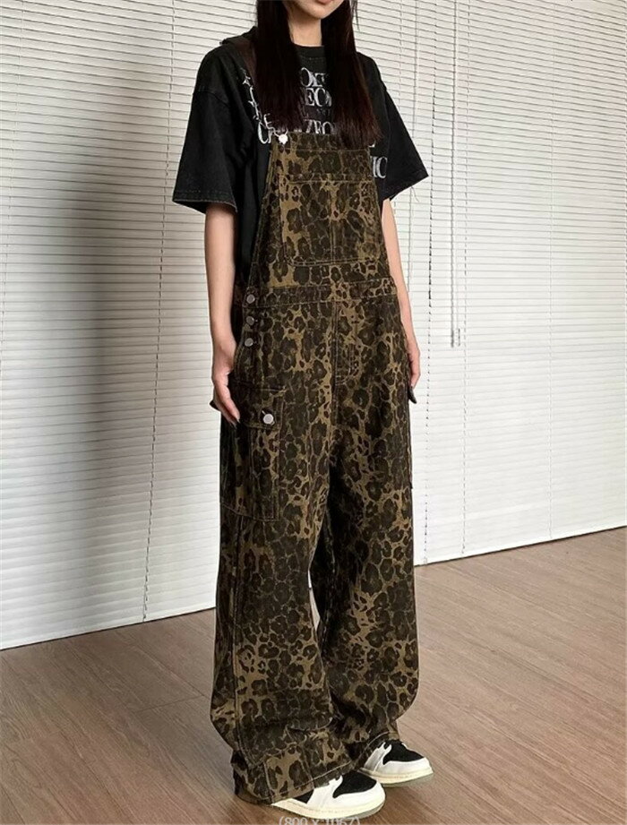 楽天市場】ヒョウ柄 サロペットの通販