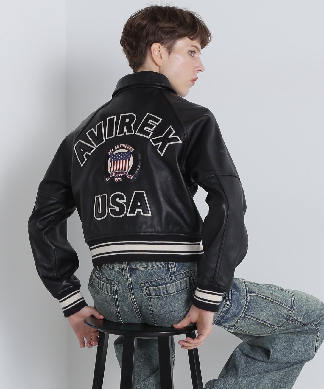 楽天市場】ライダースジャケット（ブランドアビレックス）（レディース