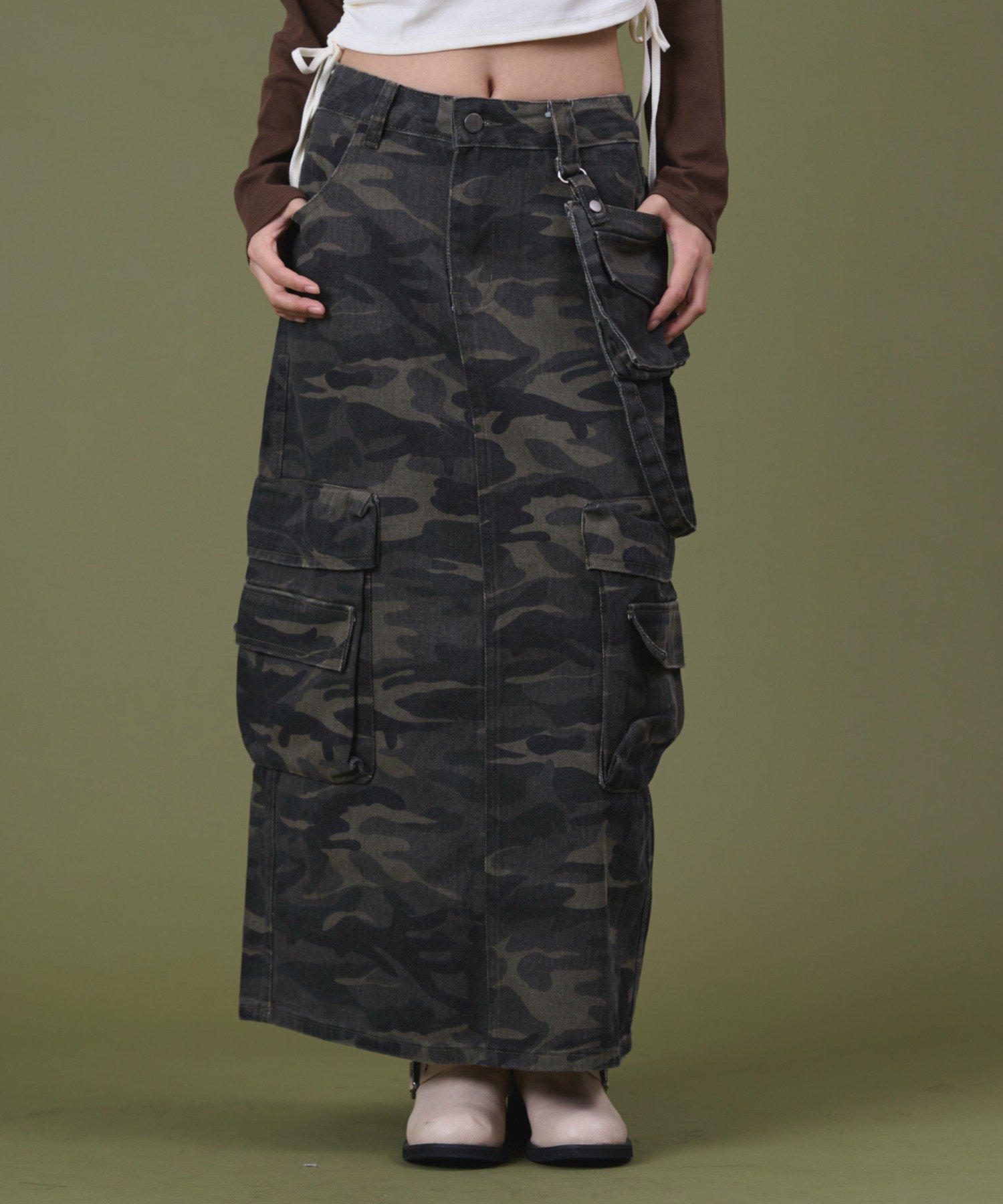 楽天市場】迷彩 スカート（サイズ（S/M/L）M）の通販