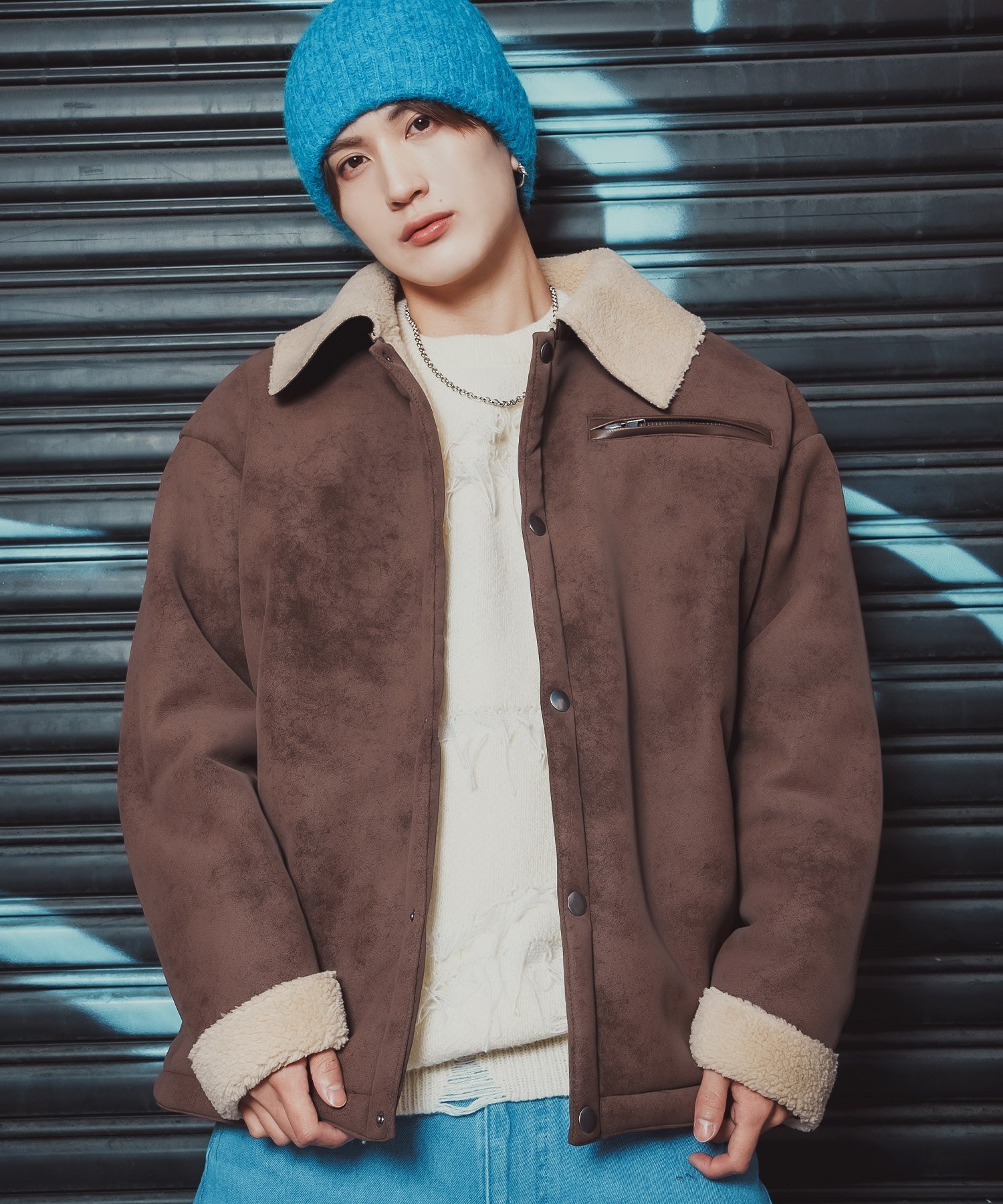 楽天市場】ボア（素材（生地・毛糸）合皮・フェイクレザー）（メンズ