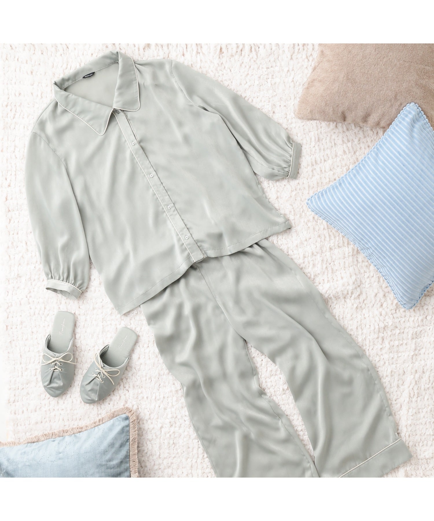 楽天市場】サテン生地 ミントグリーン（インナー・下着・ナイトウェア