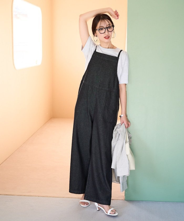 楽天市場】ブルー（オールインワン・サロペット｜レディース