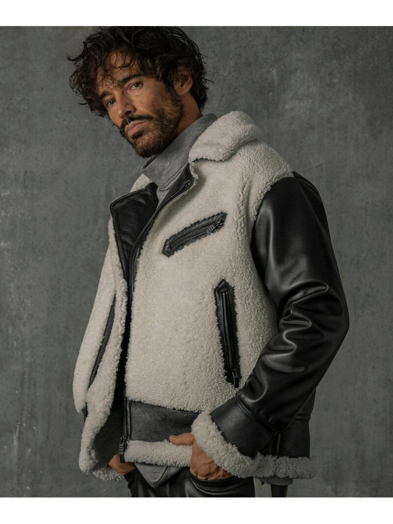 楽天市場】ムートン ダブルライダースジャケットの通販