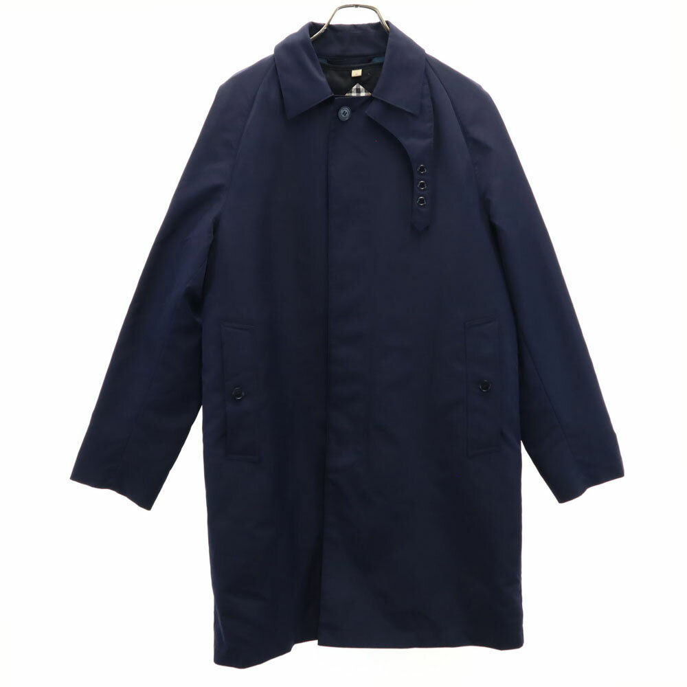楽天市場】バーバリー ステンカラーコート ネイビーの通販