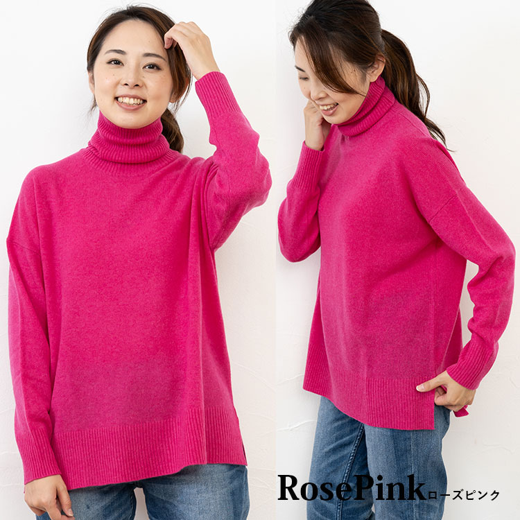 楽天市場】セーター カシミヤ100%（カラーピンク）（ニット・セーター