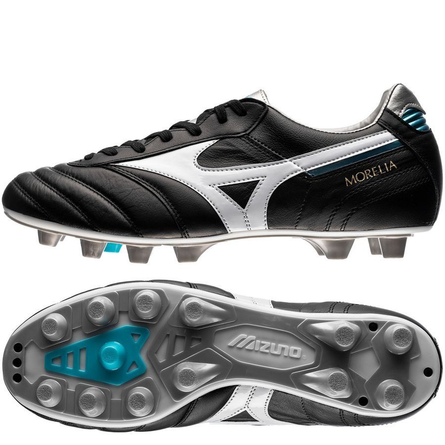 Mizuno Morelia II Made in Japan FG - Black/White/Blue Atoll