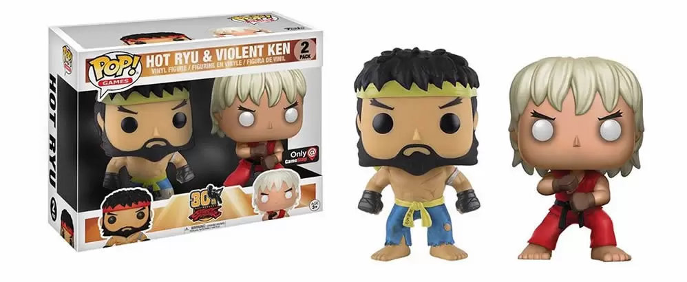 Street Fighter - Hot Ryu and Violent Ken 2 Pack - POP! Games POP