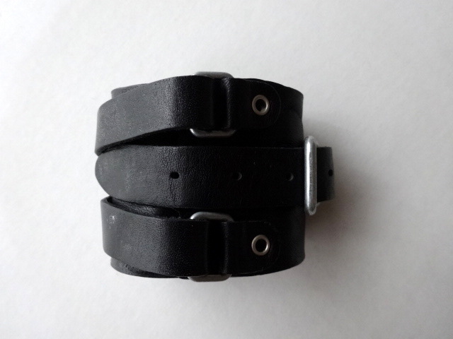 PEEL&LIFT leather wrist strap レザーリストバンド・black - tity