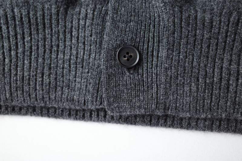 stein EX FINE LAMBS KNIT CARDIGAN・CHARCOAL - tity