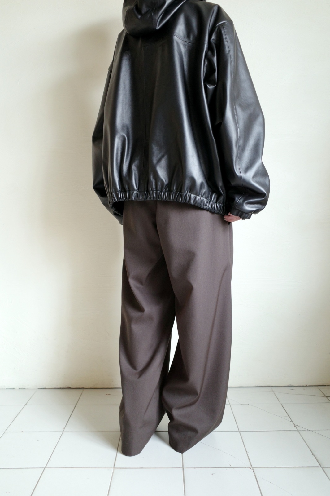 ssstein LEATHER HOODED SHORT JACKET・BLACK - tity
