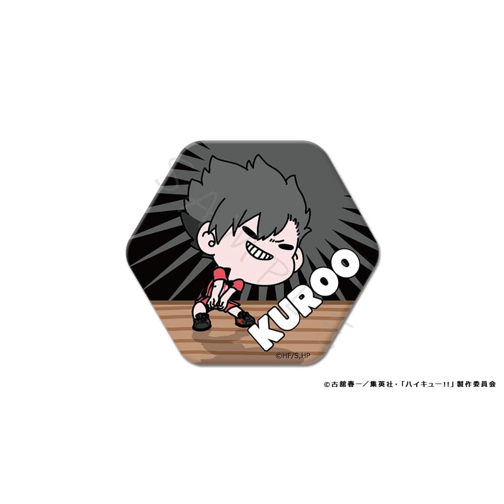 公式オンラインストアハイキュー!! mochocho 六角形缶バッジ 黒尾鉄朗