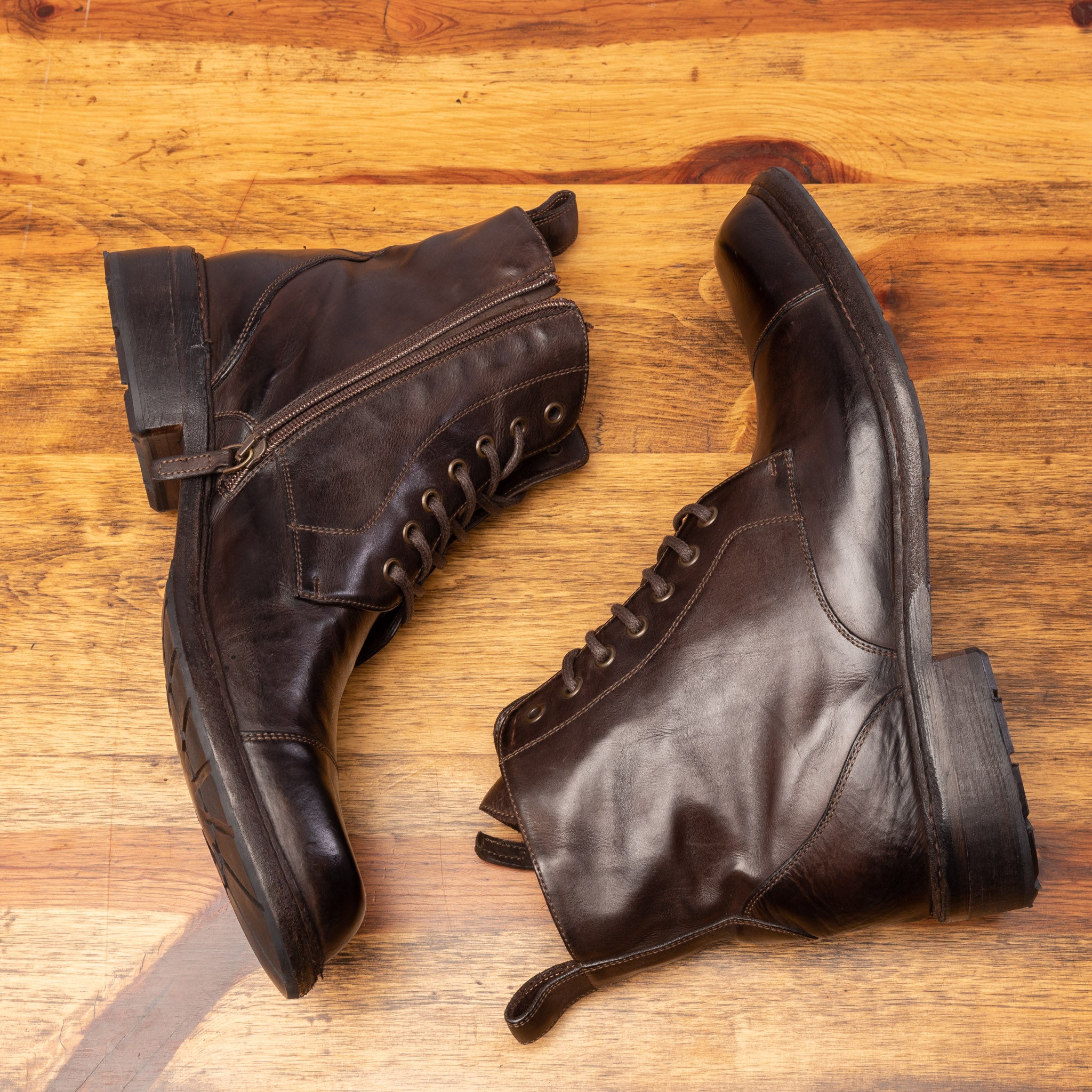 Q549 Calzoleria Toscana Dip-Dyed Combat Boot - Toscana USA