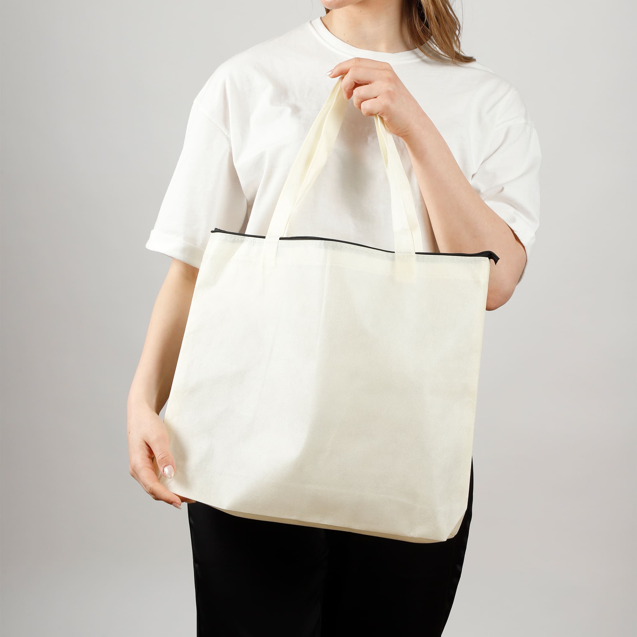 Zippered Promo Convention Tote Bag with Gusset - GN26