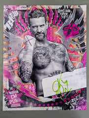 CMパンク 直筆サイン入フォト 2025WWE日本公演公式グッズ CM PUNK CM