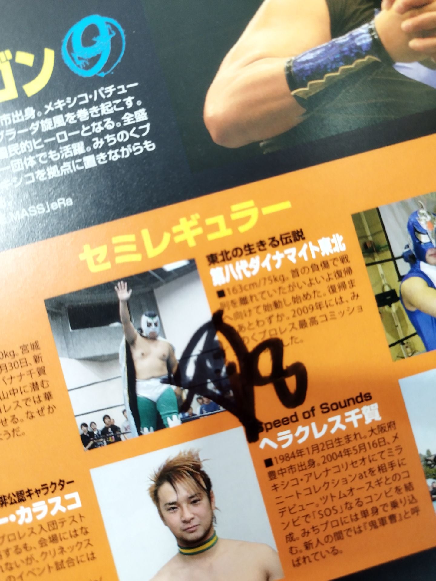 6選手直筆サイン入り】☆宇宙大戦争☆ みちのくプロレス オフィシャル