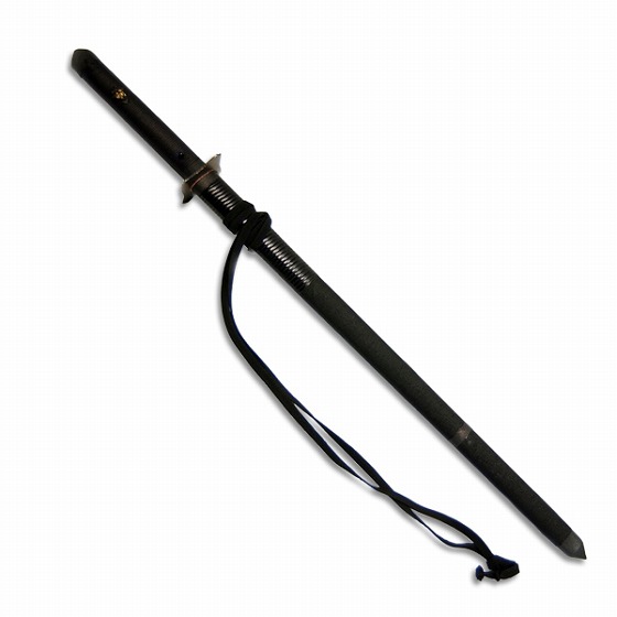 高級模造刀 黒柄黒鮫皮 鍔無し 忍者拵え 直刀 忍者大刀直刀 黒柄黒鮫皮四角鉄鍔 - メルカリ