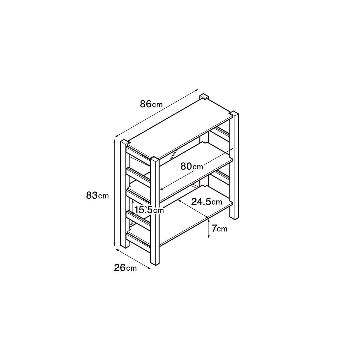 楽天市場】パイン材ユニットシェルフ奥行25cmタイプ・86cm幅