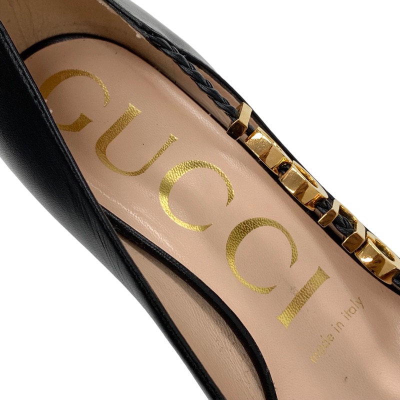 楽天市場】グッチ GUCCI パンプス 靴 シューズ レザー ブラック 黒
