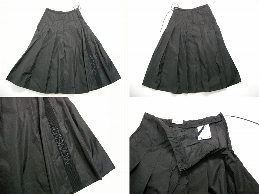 楽天市場】【MONCLER/モンクレール/GONNA/ロゴ刺繍入りプリーツ