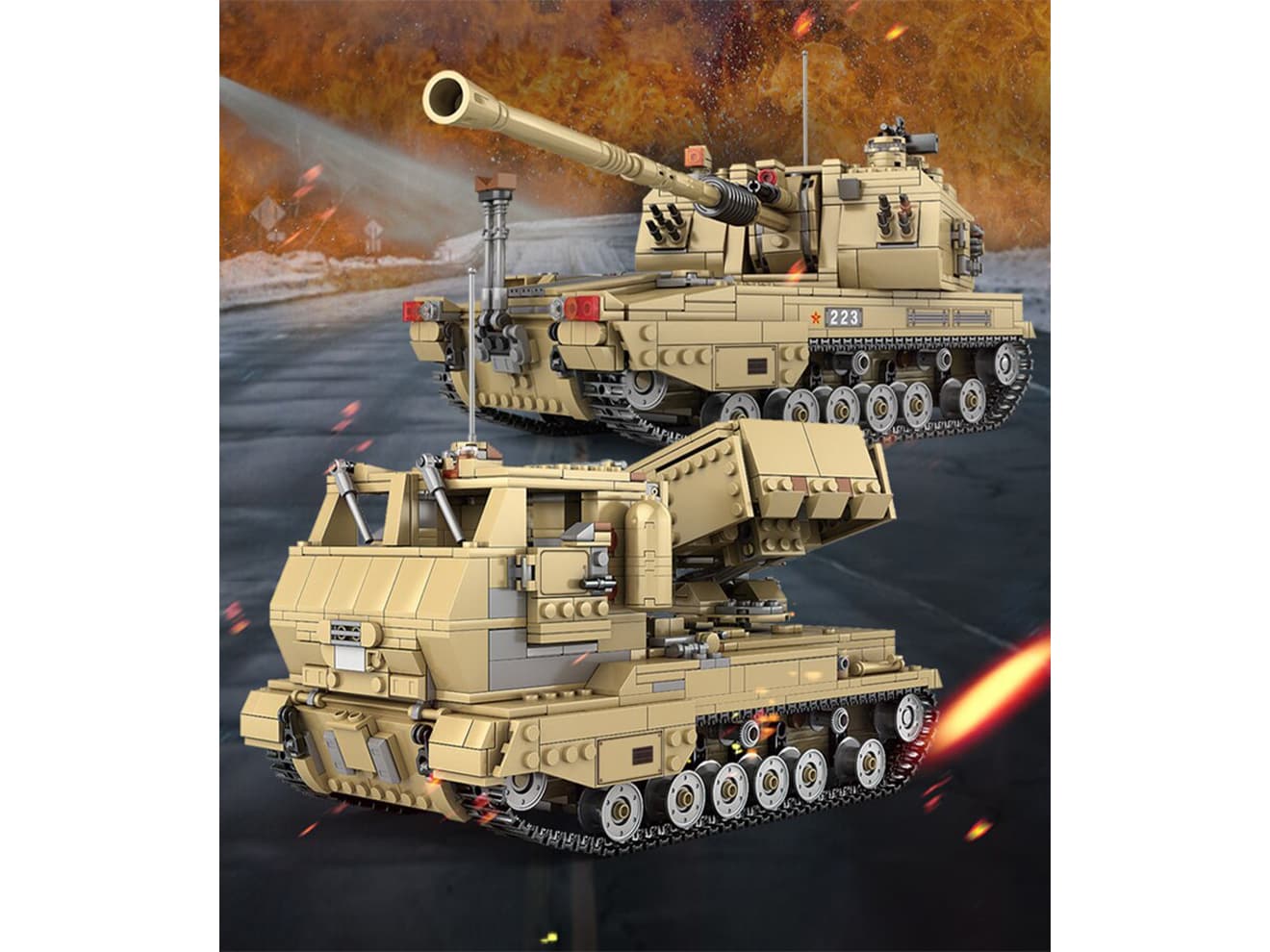 楽天市場】AFMシリーズ 中国軍 2in1 PLZ-05 155mm自走榴弾砲/PHZ-10