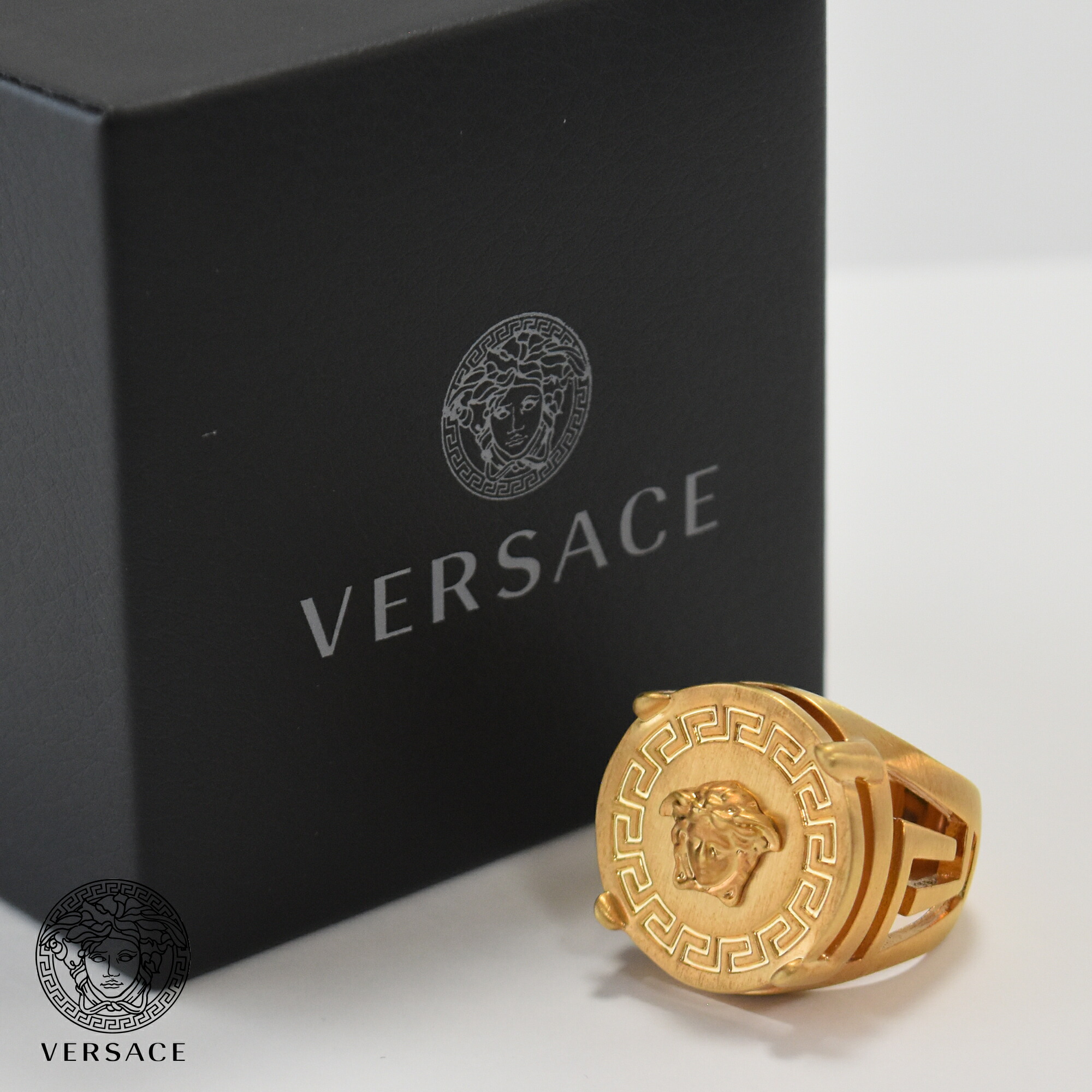 楽天市場】ヴェルサーチ リング 指輪 メンズ VERSACE 太め ゴールド
