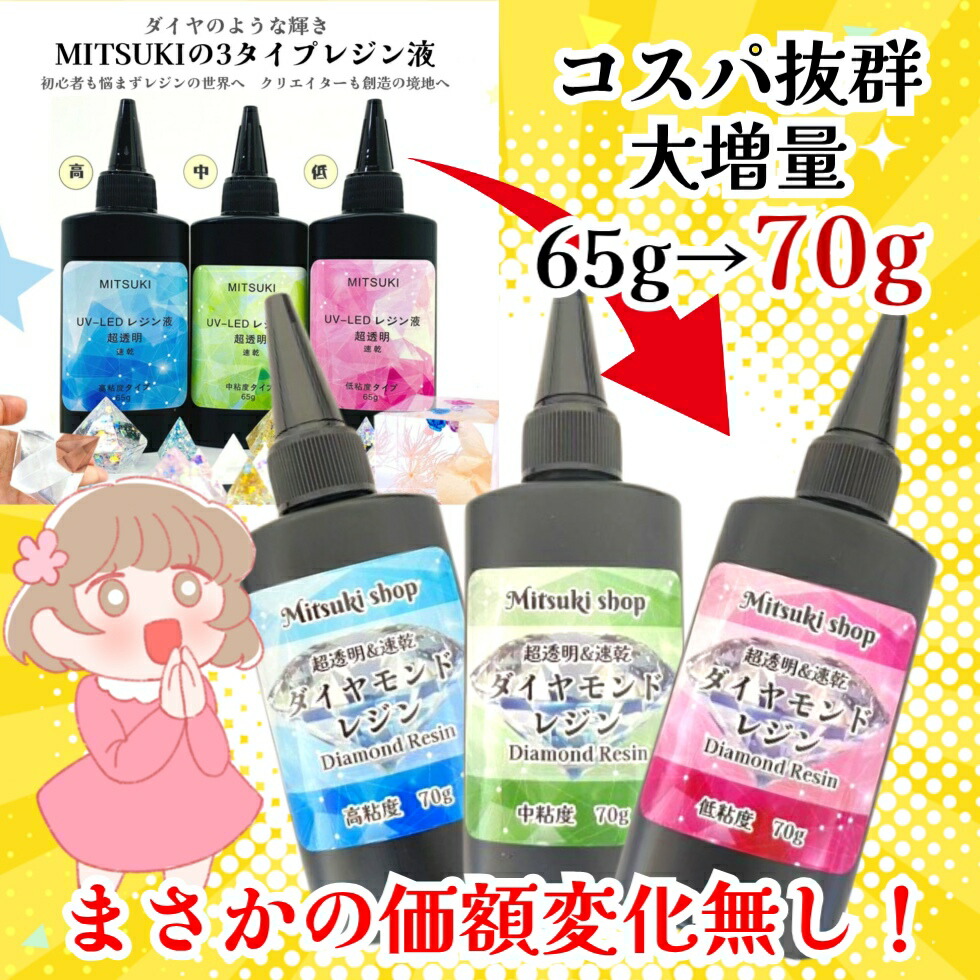 楽天市場】レジン専門 改良品 高透明 着色剤溶けやすい 大容量70g 匂わ