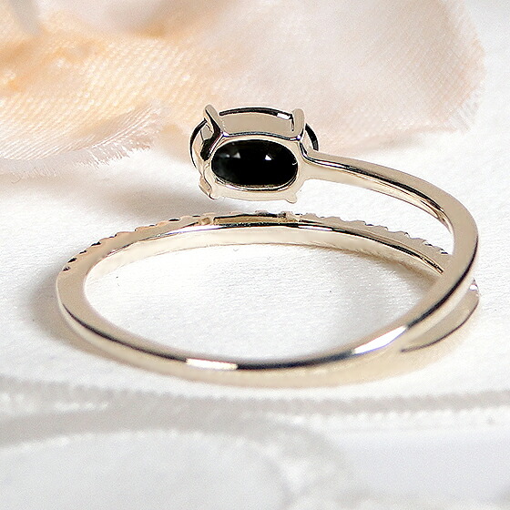 楽天市場】【送料無料】K10YG オニキス ブラックダイヤモンド リング