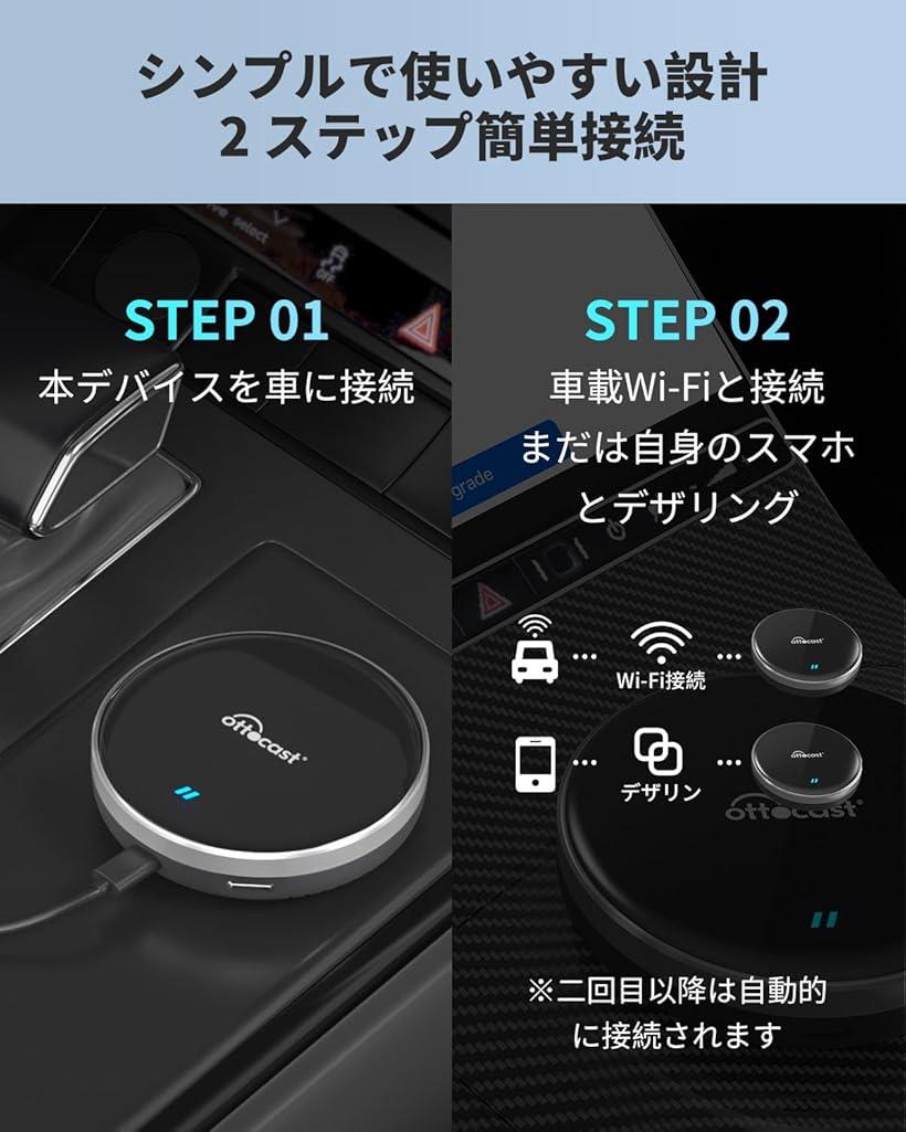楽天市場】オットキャスト OttoAibox P3 Lite CarPlay アダプター