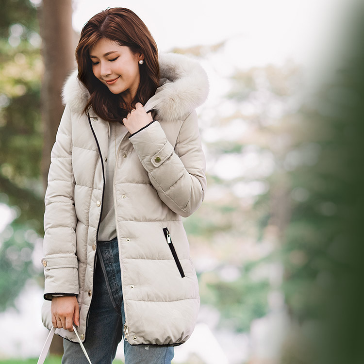 楽天市場】ダウンジャケット ダウンコート ファーコート レディース