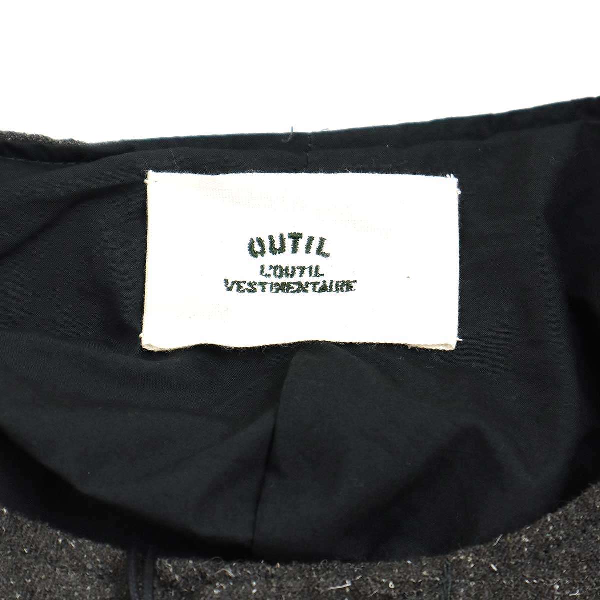 楽天市場】OUTIL ウティ 23AW MANTEAU CENSEAU ウールリネンノーカラー