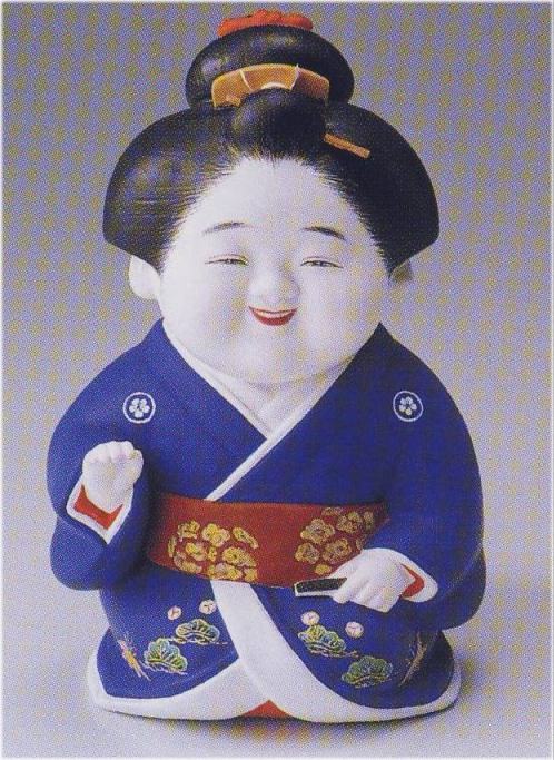 楽天市場】招きお多福【博多人形】 : 人形のモリシゲ